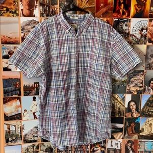 Red White & Blue short sleeve men’s button down